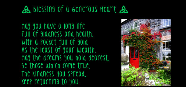 Blessing of a Generous Heart